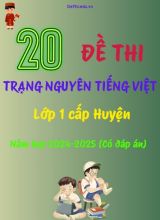 Bộ đề thi Trạng Nguyên Tiếng Việt Lớp 1 cấp Huyện năm học 2024-2025 (20 Đề + Đáp án)